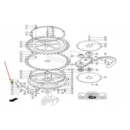 Dešinysis pašarų kombaino pjovimo peilis be įdubos 996313