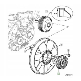 Radiatoriaus ventiliatoriaus sankaba 18346 1 john deere