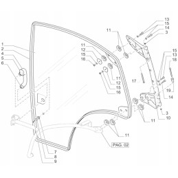 Dešiniųjų durų vyrių korpusas new holland 87301647