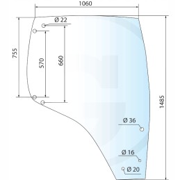 Dešiniųjų durų vitrinos ih 650s027356 granitas