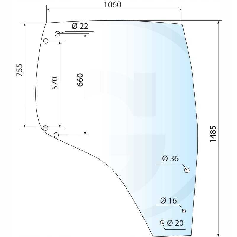 Dešiniųjų durų vitrinos ih 650s027356 granitas