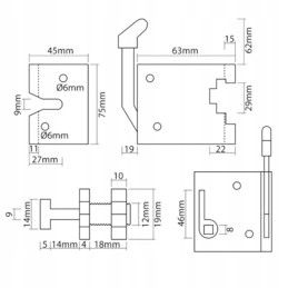 Dešiniųjų durų spynos dėklas David Brown deutz k303806
