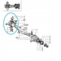 Vairo svirtis dešinė New Holland Fiat Ford 5126627
