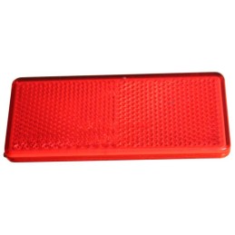 Priklijuotas raudonas stačiakampis atšvaitas