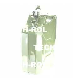 Žalias metalinis kanistras, 20l, kurui ir alyvai