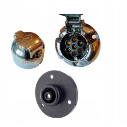 12v 7 kontaktų lizdas su poveržlės elektros jungtimi