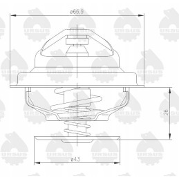 Termostatas Zetor Forterra 70011316 originalus Ursus