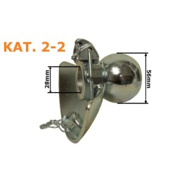 Apatinis pakabos rutulys 28x56mm 2 kat. 2 flanšas