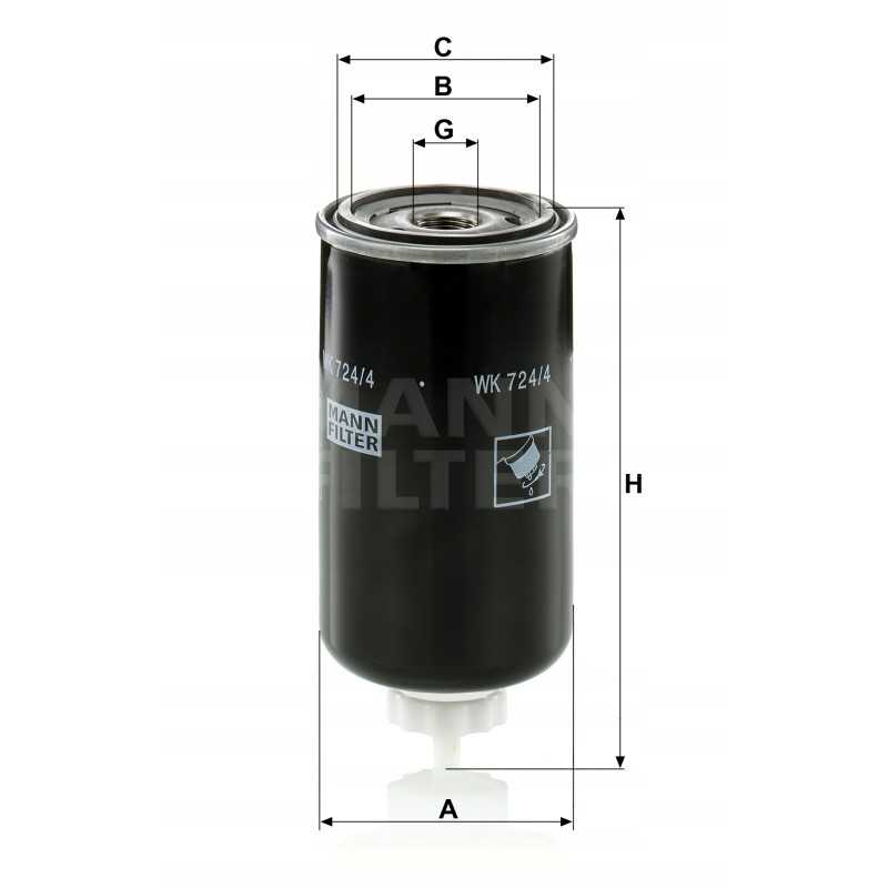 Kuro filtras mann filtras wk 724 4