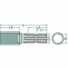 Kardaninio veleno adapteris 35 mm x 1 3 8 6 raktai