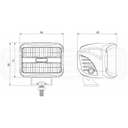 Darbo lempa 8xLED 1608 lm 27w jungtis