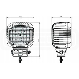 Darbo lempa 4xLED 1773 lm 30w jungtis