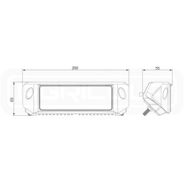 Darbo lempa 42xled 2800 lm 46w jungtis
