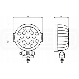 Darbo lempa 17xled 3825 lm 33w jungtis