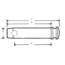 Tiesus kaištis 25 4 x 83 mm