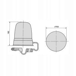 Gaidžio signalinė lempa 12 24v h1 cobo 1031201