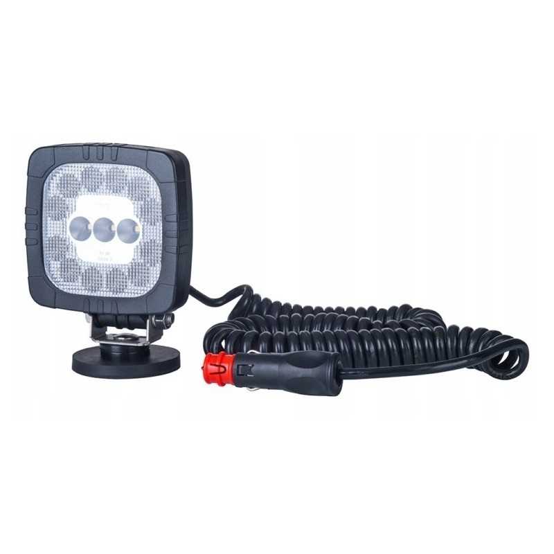 Balta LED darbinė lempa cigarečių žiebtuvėliui su magnetu