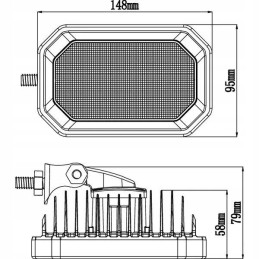 Darbinė lempa 14 LED 42W 2800lm 10 30V rožinė šviesa