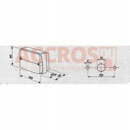 Galinis kombinuotas žibintas 120 x 80 mm deutz 02394000 04