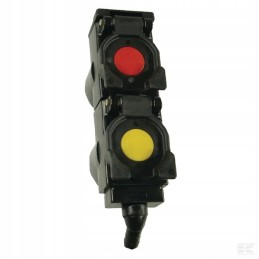 Uždenkite alyvos nusausintuvu, dviguba geltona ir raudona