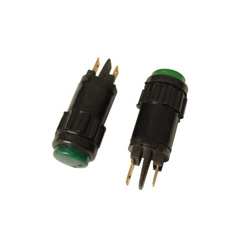 Universali žalia indikacinė lemputė, skersmuo 15 mm