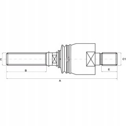 Jungties stabilizatorius m22x1 5r m22x1 5r 192mm 0435