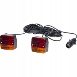 Magnetinių galinių žibintų komplektas su spiraliniu laidu