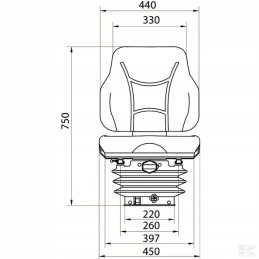 Sėdynė su mechanine pakaba