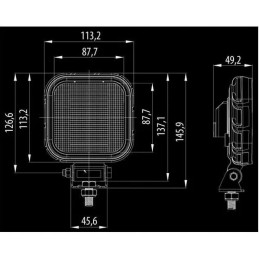 LED darbo lempa 13w 1600lm išsklaidyta šviesa