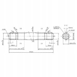 Profilinis velenas 400l 13 8 dvipusis 6735402kr