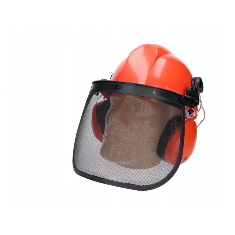 Apsauginis šalmas medkirčiui grandininiam pjūklui su sertifikatu