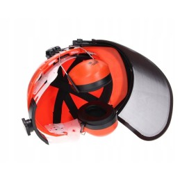 Apsauginis šalmas medkirčiui grandininiam pjūklui su sertifikatu