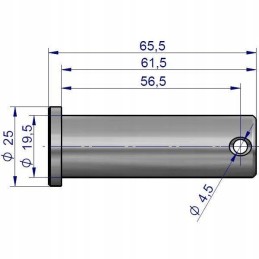 Pakabos tvirtinimo kaištis LP fi 20mm c 330 c 360