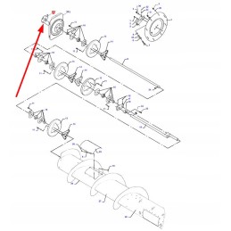 D28285130, kuriuo tvirtinamas kolektoriaus sraigto tvirtinimas