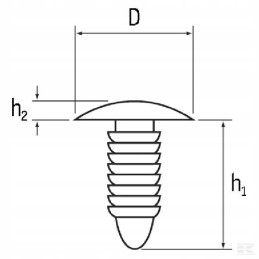 Slėgio kaištis 416 mm, rinkinyje 5 vnt