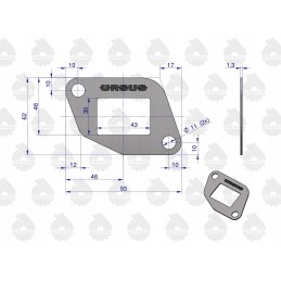 Galvutės tarpiklių komplektas C 330 originalus Ursus