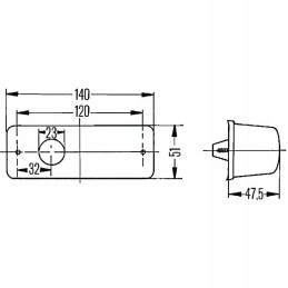 Dešinysis indikatorius 140x51 mm