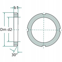Guolių veržlė 32x6 mm m20x1 km 04 granitas