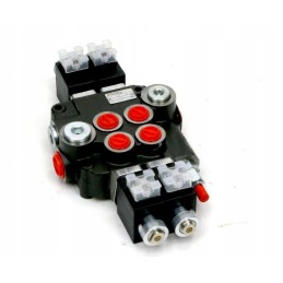 2 sekcijų hidraulinis skirstytuvas, valdomas elektroniniu būdu