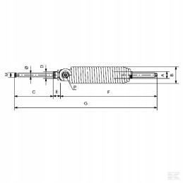 Hidraulinis cilindras su spyruokle 6 colių riv167 s