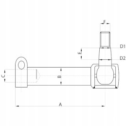 Dešinysis strypo galo jungtis john deere al110956
