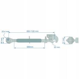Centrinė jungtis cat 2 3 800 1120 su cbm kabliu