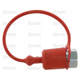 Raudonas PVC dangtelis 1 2 vyriška mova 5 vnt