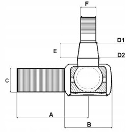 Rutulinė jungtis m20x1 5r m18x1 5 70mm g155302120150
