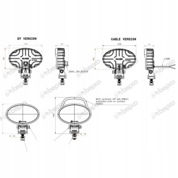 LED darbo lempa 12w 10 30v dirbtuvė 2000l