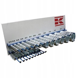 220 sraigių kaklaraiščių rinkinys su kabykla