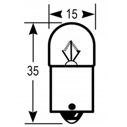 R5w 12v 5w garų lemputė