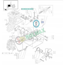 Termostatas new Holland t3000 tce 87289608 cnh