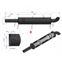 Duslintuvas C 330 trumpas 830mm org 42402071u