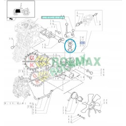 New Holland T3000 TCE termostatas 87289608